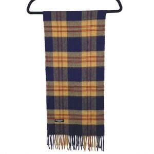 Christian Dior Monsieur blue/tan/red plaid scarf‎